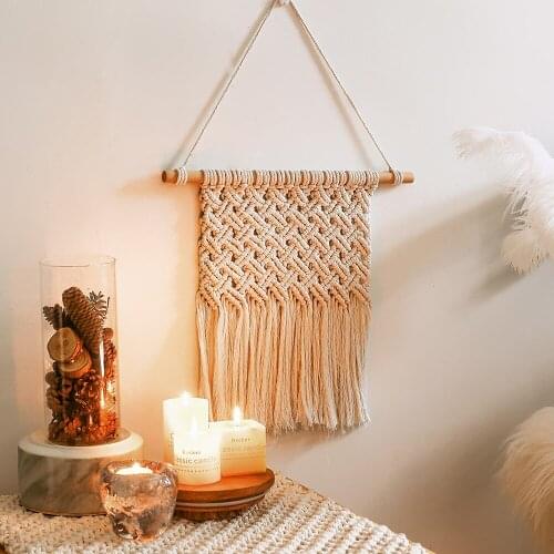 INS Nordic Simple Woven Tapestry European and American Soft Home Ornament Bedroom Background Tassel Pendant Gt034