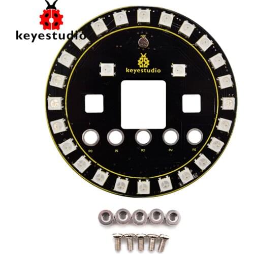 Keyestudio 6812 Full-color RGB LED Ring Shield Board for Micro:bit