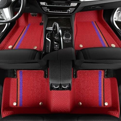 Custom Car Floor Mats for BAIC MOTOR all models BJ40 BJ80 BJ20 D20 D70 D50 D60 X25 X55 X65 CC 35 BW007 Double foot mat