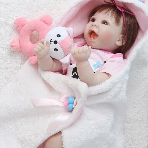 55cm Bebe reborn dolls cloth body silicone real newborn babies toddler girl body doll reborn realista boneca toys