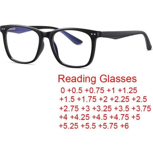 Square Perscription Anti Blue Light Reading Glasses Business Casual Mens Accessories Luxury Eyeglasses Hyperopia Magnify Glasses