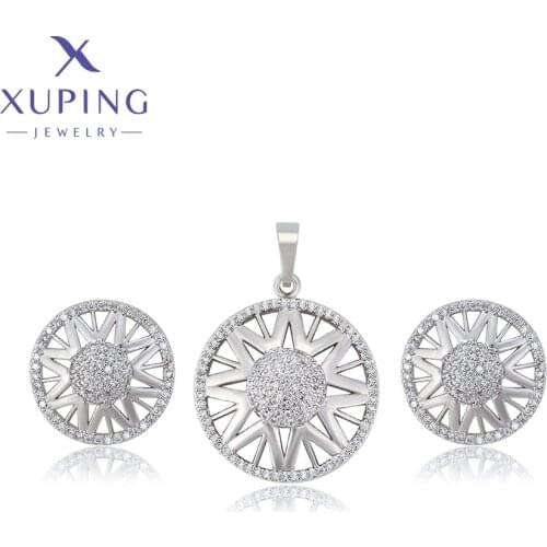 Xuping Jewelry Fashionable Star European Style Earrings Necklace Girl Women Party Gift Set