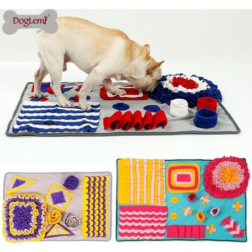 Pet Snuffle Mat Dog Puzzle Toys for Smart Dogs Slow Eating Dog Bowl Dog Interactive Toys Encourages Natural Foraging Skills