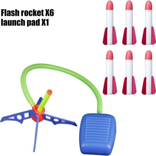 Air Pump Jump Stomps Blower Rocket Launcher Toy Pedal Launch Belt Foam Rocket Pop Up Toy Educational Outdoor Sports Toys For Kid