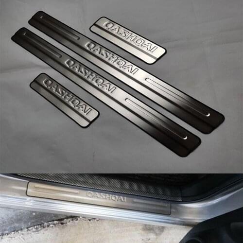 Stainless Steel Door Sill Car Styling For Nissan Qashqai T32 2009 2014 2016 2020 Pedal Scuff Cover Protector Sticker