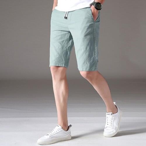 Casual pants trendy mens five-point shorts slim straight mens