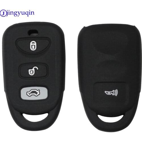 Jingyuqin New Remote 3 Buttons Silicone Car Key Case for Hyundai KIA Tuscon Elantra Rio Sportage Rondo Accent