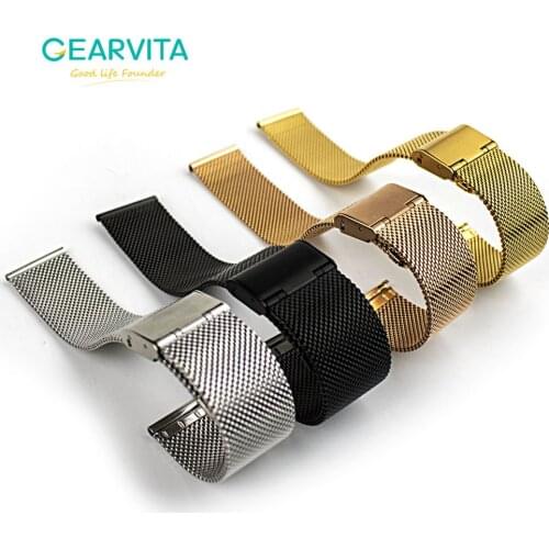 Steel Straps 22mm 20mm Snap Watch Band Watchbands For Huawei Watch GT2 For Garmin Smartwatch For Samsung Galaxy Magnetic Strap
