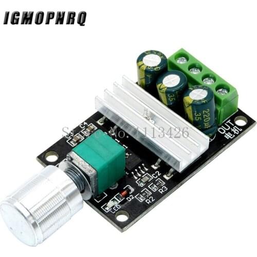 DC 6V 12V 24V 28VDC 3A 80W PWM Motor Speed Controller Regulator Adjustable Variable Speed Control With Potentiometer Switch