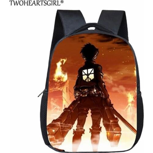 School Backpack Attack On Titan Printed Student School Bags Children Mini Backpack Boys Girls Backbag Kindergarten Backpacks