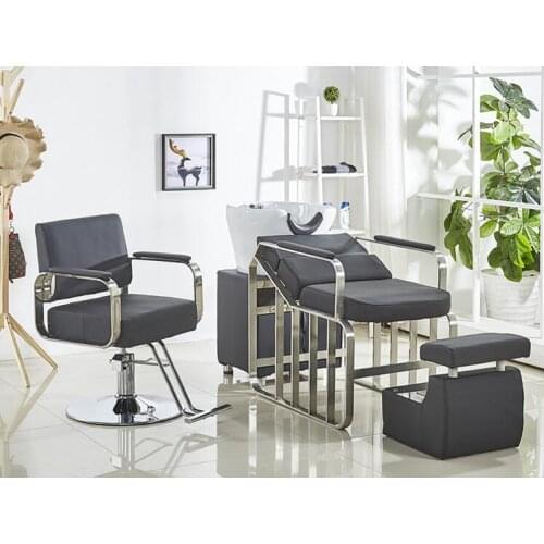 Simple barbershop chair web celebrity hair cutting chair beauty salon chair stainless steel hair chair chair chair lift shampoo