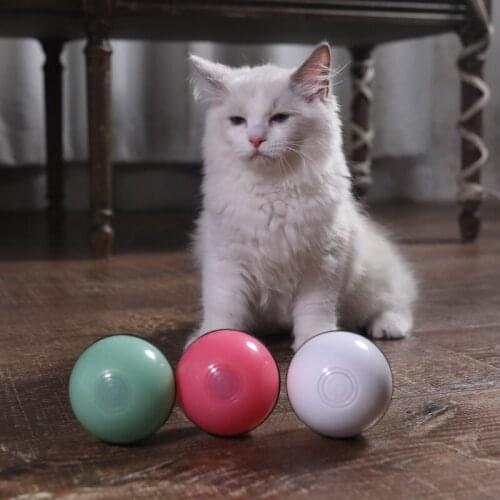 Pet LED Glowing Motion Ball 360 Degree Interactive Toy Electric Automatic Rolling Automatic USB Charging Cat Dog Playing