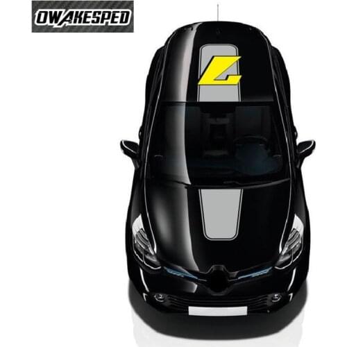 Vinyl Decal NO.7 Graphics Sport Stripes Car Accessories Racing Motor Customized StickersFor Renault Clio Auto Hood Roof