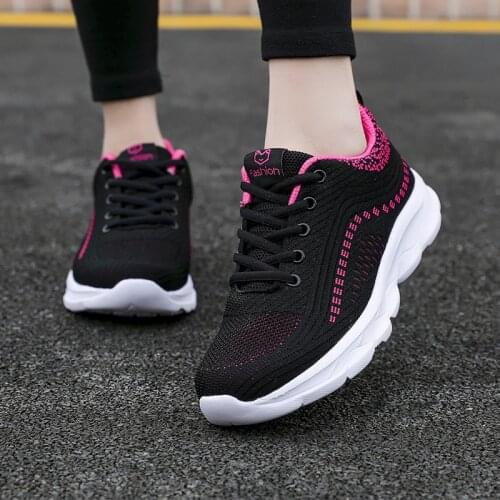 New Vulcanzied Sneakers Women Shoes Platform Lace-up Mesh Breathable Comfortable Casual Shoes Women Sneakers Plus Size 2021