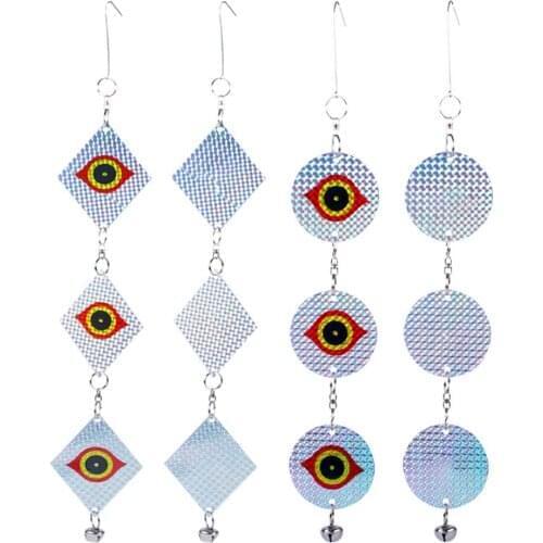 1PC Eye Hanging Bird Reflective Disc Scare Away Birds Reflector For Garden Courtyard Window Car