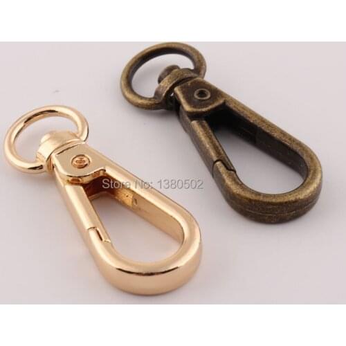 10pcs Antique Bronze and Gold Color 48mm Swivel Snap Hook Metal Spring buckle for Bag hanger Clasp diy handmade accessories