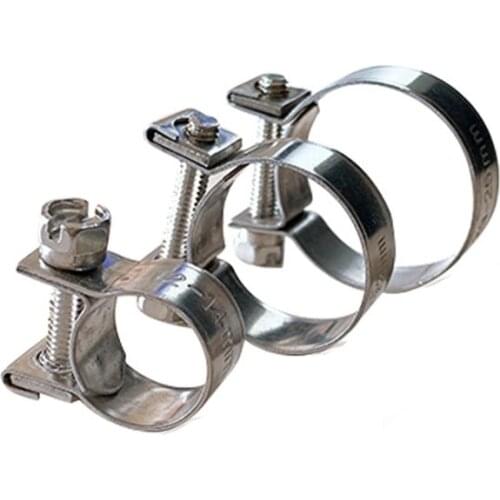 2Pcs 21mm-31mm Stainless Steel 304 Mini clamp Pipes Hoops Oil Circuit Dedicated Powerful Hose Clamp Folder Hoop Pipe clamp