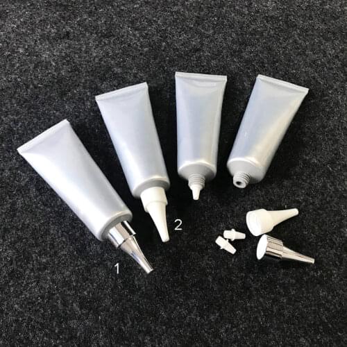 300pcs 30ml/g High Class Empty Silver Eye Cream Storage Tube, Cosmetic Soft Hose Containers,Squeeze Skin Care Cream Soft Tube