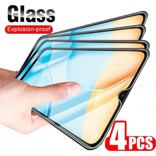 4Pcs Tempered Protector Glass For Oppo A31 A15 A15S A12 A 32 15 12 2020 Transparent Phone Protective Safety HD Screen Cover Film