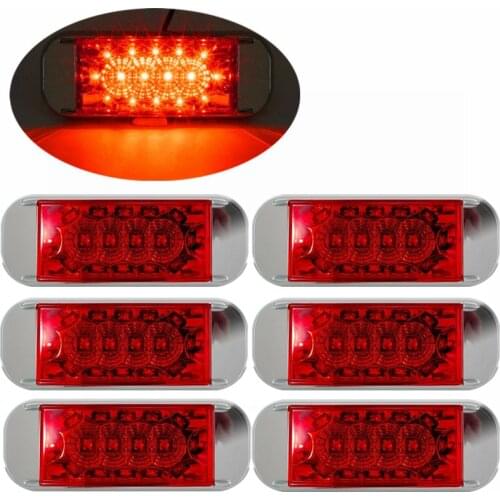 6PCS 12-24V 16LED Side Marker Trailer Lights Truck Lights Trailer LED Lamp Truck Car Trailer Light Marker Lights For Trucks