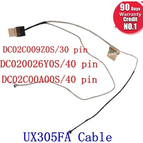 Akemy New Laptop Cable LCD LVDS CABLE for ASUS UX305FA UX305F UX305 U305L U305F BK5 40pin 30 PIN PN: DC02C00A00S DC020026Y0S