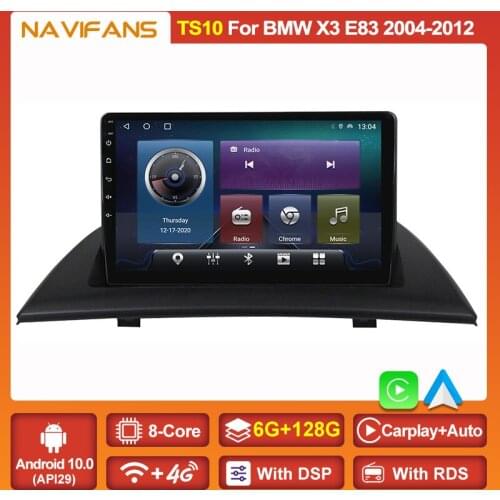 DSP 6G+128G Android 11 Audio For BMW X3 E83 2004 - 2012 Car Radio Multimedia Video Player Navi GPS With Accessories BT 2 din dvd