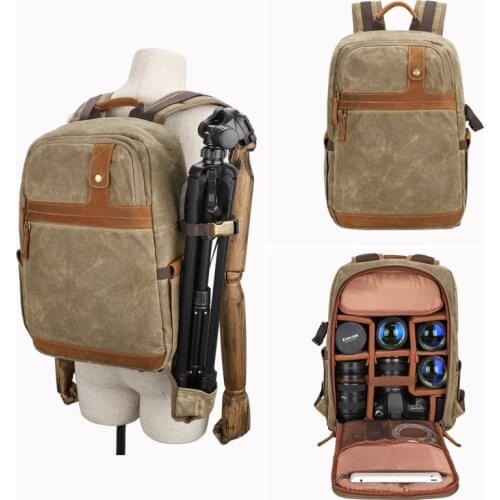 Batik waterproof canvas SLR photography bag cross-border outdoor digital camera backpack D1383 for Cannon