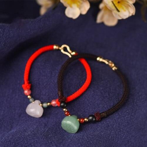 BOEYCJR Natural Stone Charm Beads Bangles & Bracelets Jewelry Handmade Ethnic Flower Shape Couple Bracelet for Women or Men
