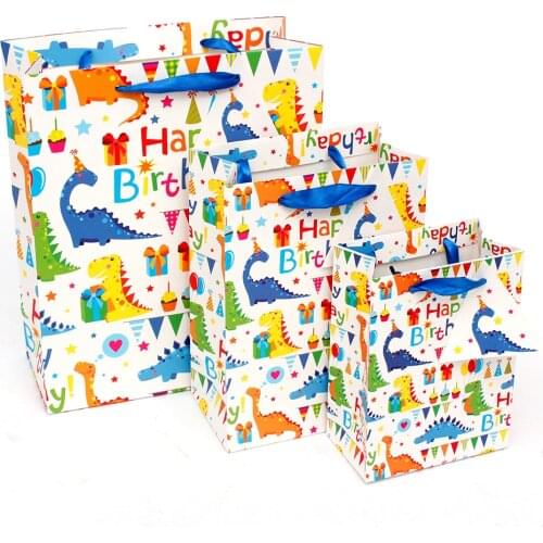 5pcs/lot Flamingo Unicorn Dinosaur Cartoon Paper Tote Bag Gift Bag Foreign Trade New Tote Bag