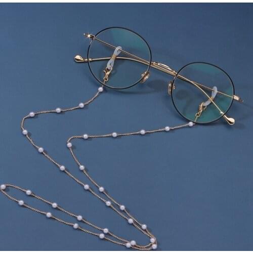 2021Fashion Handmade Natural Pearl Beaded Eyeglass Chains Retro Women Practical Sunglasses Reading Glasses Face Mask Chain