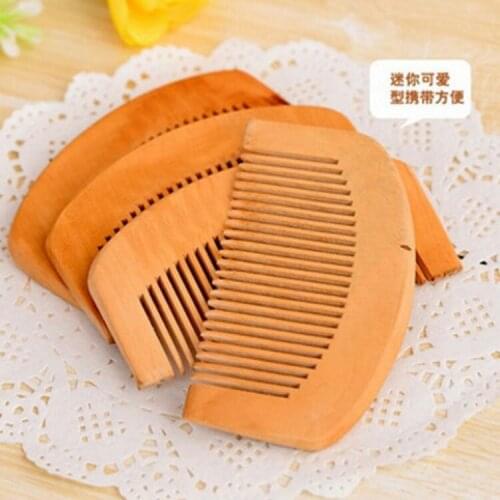 Wooden comb antistatic solid wood small comb wooden pocket massage scalp comb peach wood comb