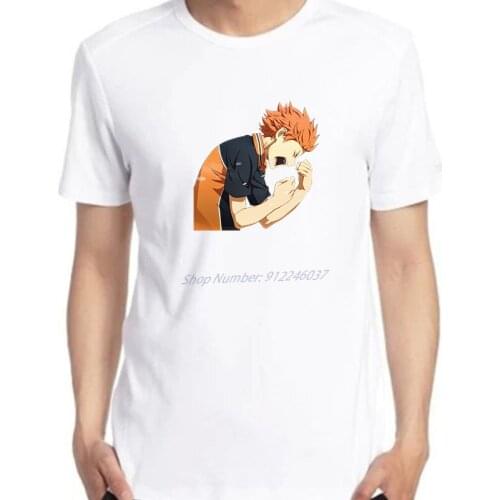 Haikyu Shoyo Hinata T Shirts Men Short Sleeve Anime Manga Haikyuu Summer Tshirts Fashion Harajuku Men clothing
