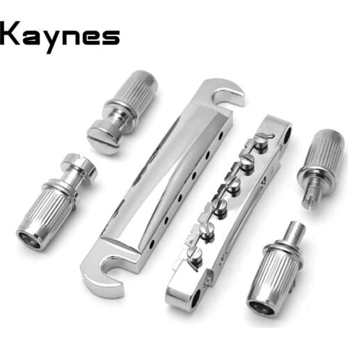 Guitar Bridge Tune-O-Matic TOM Bridge And Tailpiece Chrome Silver Black Gold Set For SG LP Electric Guitar Replacement Accessory