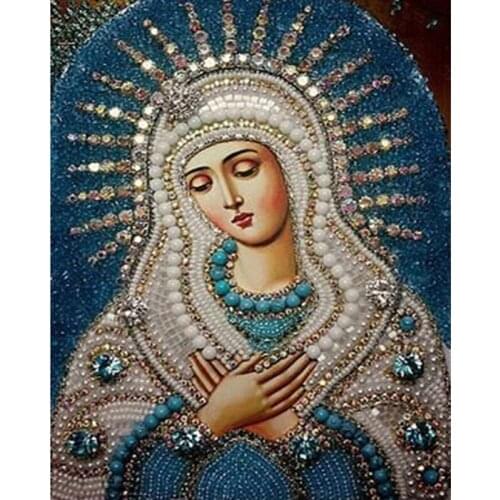 GLymg 5d Diy Bright Crystal Diamond Painting Cross Stitch Chief Diamond Embroidery Round Diamond Rhinestone Portrait People Gift
