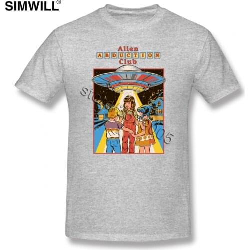 Cool Alien Abduction Club Shirts Mens Short Sleeves Summer T-Shirts Guys XXXL Size T Shirt Cute Graphic Tees