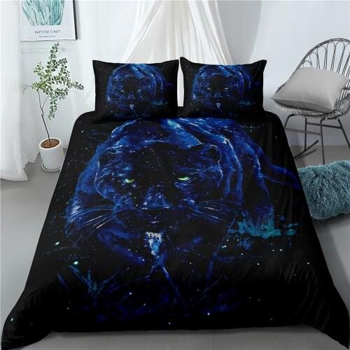3D Printing Custom Bedding Set,Quilt/Duvet Cover Set Twin Full Queen King,Bedclothes leopard Microfiber Fabric 3 Pcs