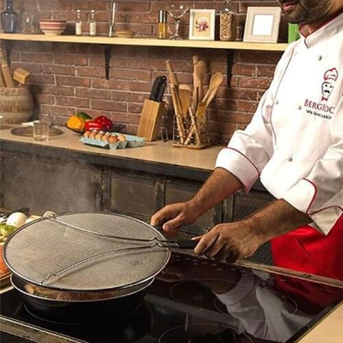 Screens Cover Triangle Explosion-Proof Oil-Retaining Net Cover Cookware Can Filter Oil And Oil Kitchen Tools