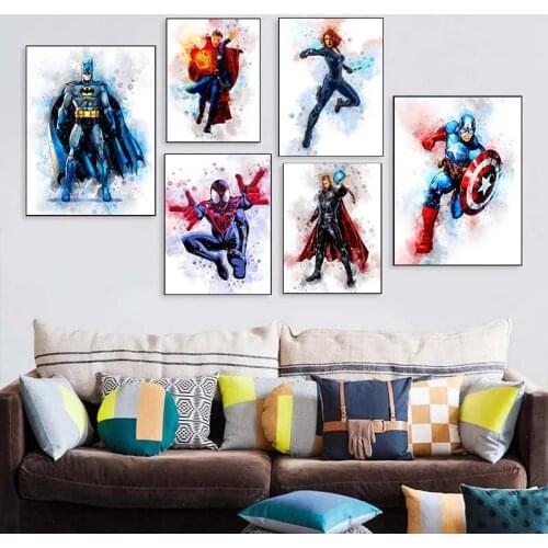 Marvel Superheroe Avengers Canvas Painting Wall Art Hulk Captain America Posters and Prints Room Decoration Picture Home Decor