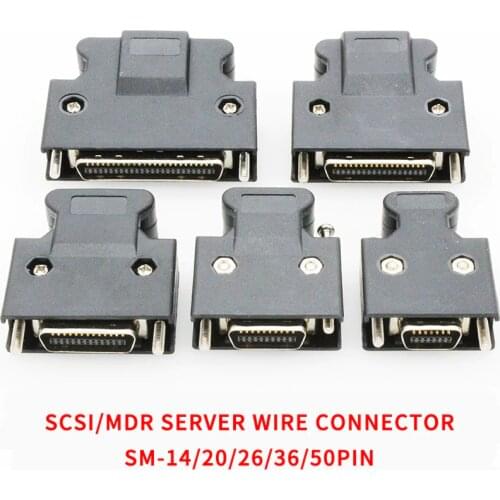 MDR Cable Connector Male SCSI CN Connector SM-SCSI-14P/20P/26P/36P/50P SCSI Pulg Socket Connector Servo Receptacles Header
