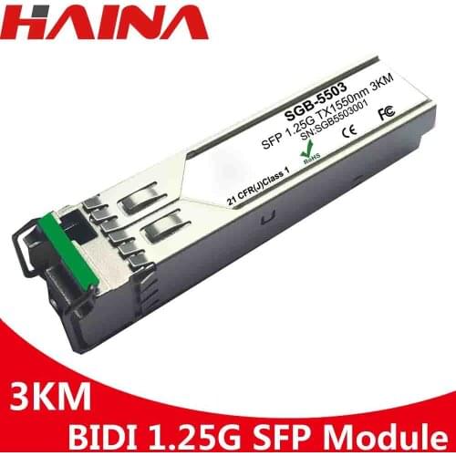 SFP LC 1.25Gb/s 3km LC fiber sfp module BiDi 1310nm/1550nm 3km DDM SFP Module LC switch Compatible for huawei