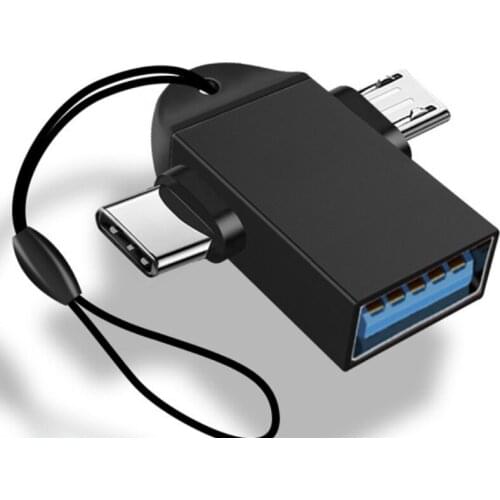 NEW! 2-in-1 Type-C Micro USB OTG Adapter for Android Huawei USB 3.1 Data Transmit Converters for Tablet Hard Disk Drive Phone
