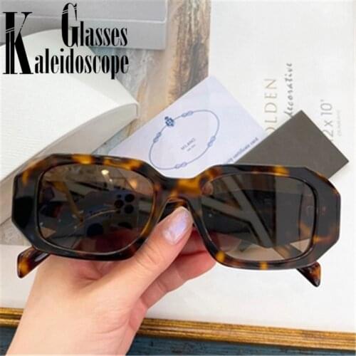 Fashion Small Square Sunglasses Women Luxury Brand Design Vintage Sun Glasses Men Classic Irregular Temples Shades UV400 Mirror
