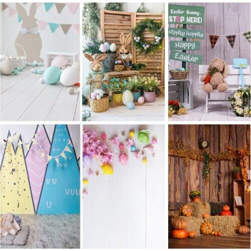 Easter Eggs Rabbit Photography Backdrops Photo Studio Props Spring Flowers Child Baby Portrait Photo Backdrops 21430 CJ-03