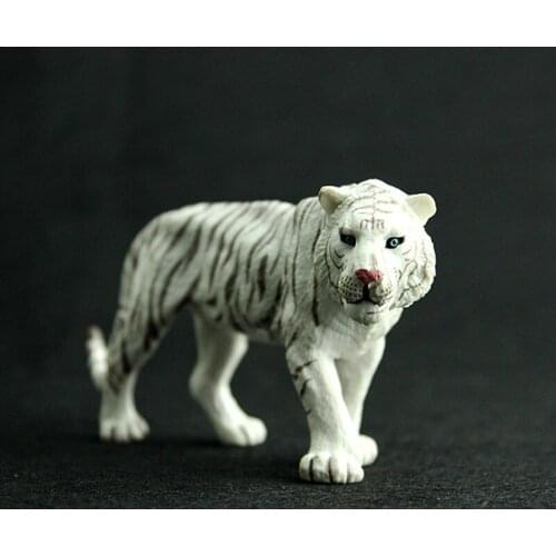 Rare Animals White Tiger Static Model Plastic Action Figures Educational Toys Classic Children Play House Christmas Gifts