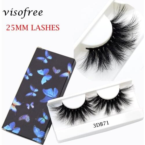 Visofree 25mm Lashes 3D Mink Lashes Natural False Eyelashes Dramatic Volume Fake Lashes Makeup Eyelash Extension Fake Eyelashes