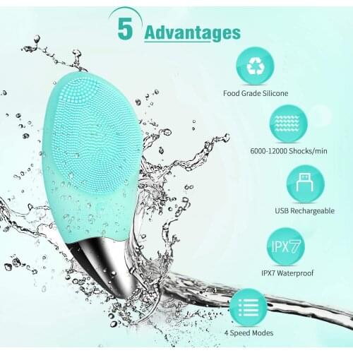 Silicone Face Scrubber Massager for Face Cleaning Tool Skin Cleansing Mask Brush Dry Massage Brush Home Use Beauty Devices Care