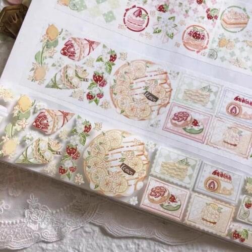 Sweet Tea and Cake Washi Tape for Card Making Bullet Journal DIY Scrapbooking Decorative Sticker