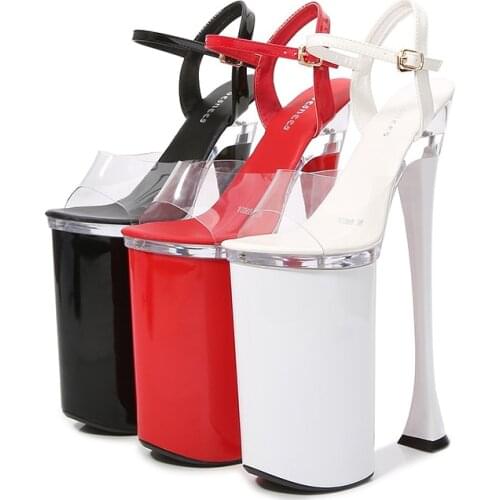 Mclubgirl High Heel Platform Shoes Nightclub Super High Heels 26cm Car Model Sandals Catwalk Pole Dance Shoes LFD