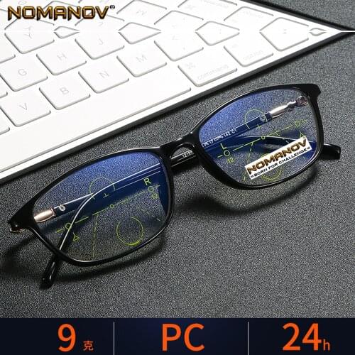 Tr90 Ultralight Simple Anti-fatigue Lens Men Women Progressive Multifocus Reading Glasses Add 75 100 125 150 175 200 To400