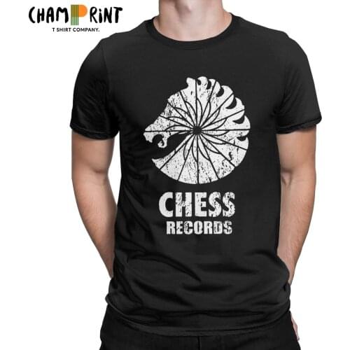 Humorous Chess Records T-Shirts for Men Crewneck 100% Cotton T Shirts Short Sleeve Tees Classic Tops
